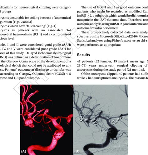 Distribution Of Cerebral Aneurysms Treated By Neurosurgical Clipping Or