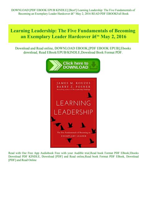 [best ] Learning Leadership The Five Fundamentals Of Becoming An Exemplary Leader Hardcover Ã¢Â