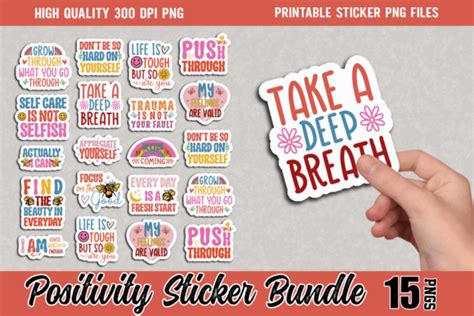 Positive Quotes Stickers Bundle Graphic By Craftart Creative Fabrica