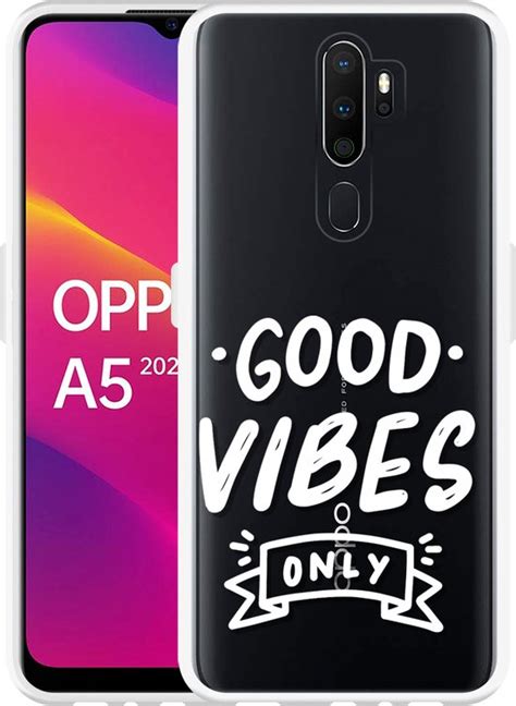 Oppo A5 2020 Hoesje Good Vibes Wit Designed By Cazy Bol