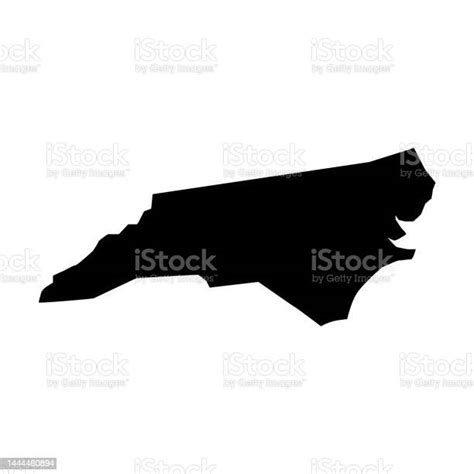 North Carolina Map North Carolina Silhouette Map Icon Stock
