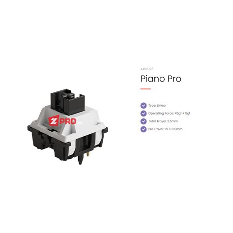 Bán Pack 45sw Switch AKKO Piano Piano Pro 5 Pin Prelubed Dùng Cho