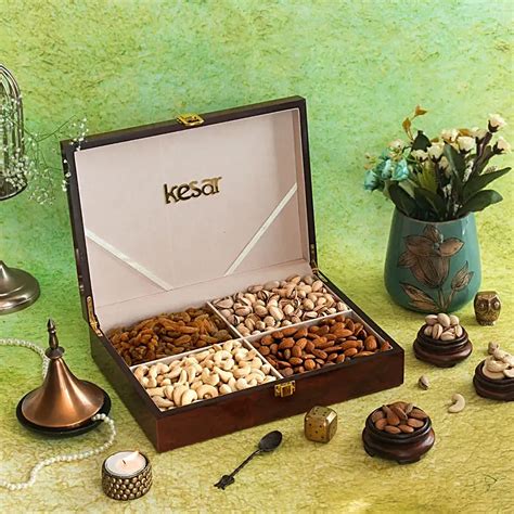 Buy Send Kesar Gourmet Dryfruits Regal Mosaic Diwali Box Online FNP