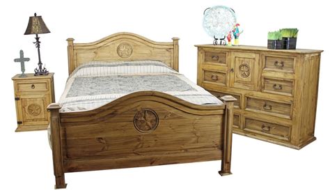 Mexican Pine Furniture Texas Star Rustic Pine Bedroom Set | Mexican ...