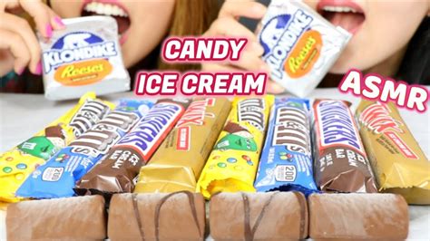 Asmr Eating Candy Ice Cream Bars Snickers Twix Mandms Reeses