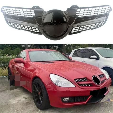 Front Racing Billet Bumper Grille Upper Cover For Mercedes Benz R171