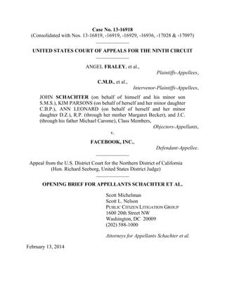 Fraley V Facebook Appellants Opening Brief Pdf