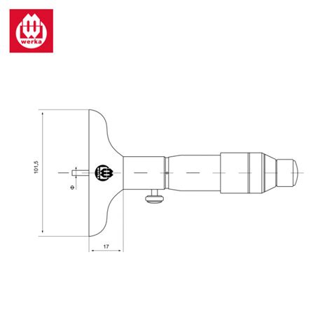 MICROMETRE DE PROFONDEUR 0 150MM 0 01MM WERKA EGM