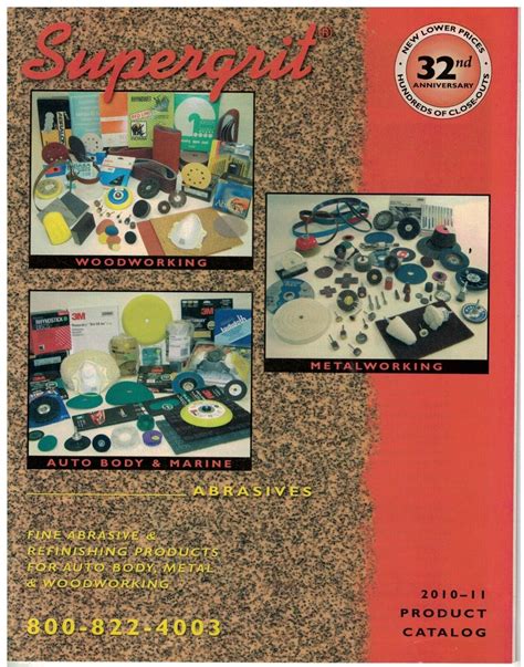 2010 11 Supergrit Catalog Of Fine Abrasives Refinishing Products For