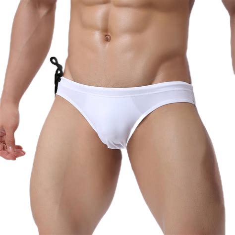UTSJKR Men S Swim Briefs Sexy Low Rise Tagless Bikini Quick Dry Elastic Swimwear Bikini Briefs