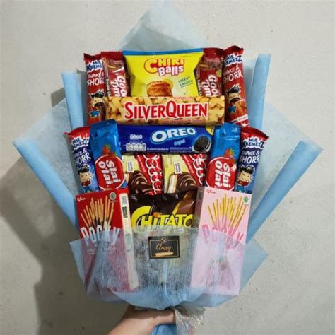 Jual Snack Bouquet Jajan Cemilan Hadiah Ulang Tahun Wisuda Sidang