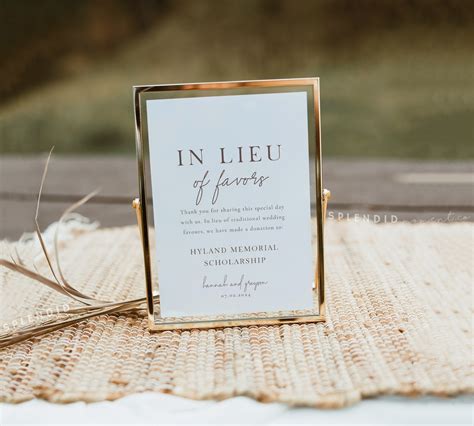 Bohemian In Lieu Of Favors Sign Template Modern Boho Wedding Etsy