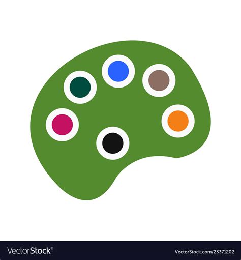 Color Pallet Icon Royalty Free Vector Image Vectorstock