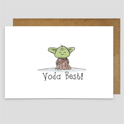 Yoda Best - Greeting Card