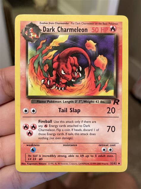 Dark Charmeleon Team Rocket Pokemon Card Vintage Unlimited Edition