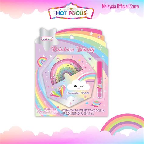 Hot Focus Love Beauty Rainbow Cosmetic Set Washable Non Toxic Eyeshadow Makeup RB Shopee