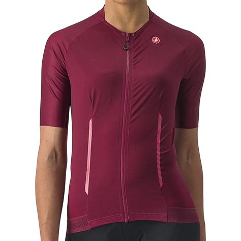 Castelli Endurance Fietsshirt Met Korte Mouwen Dames Bordeaux 421