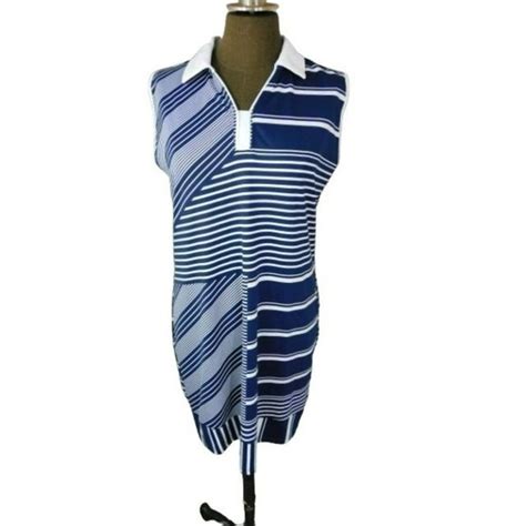 Izod Dresses Izod Golf Size L Large Navy Blue White Collared Golf