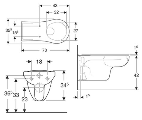 Cuvette Suspendue Wc Pmr Vitalis Cm Blanc G B Rit