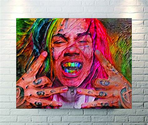 Tekashi 6ix9ine 69 Art Painting Digital Art Illustration Etsy