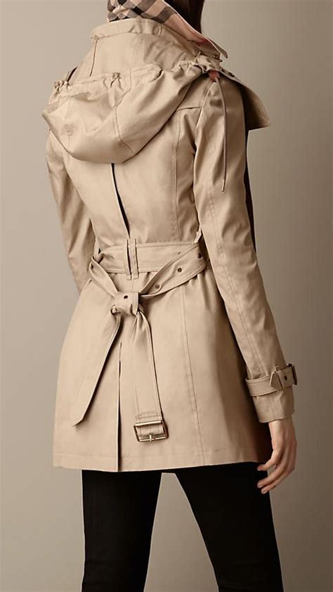 Mid Length Hooded Trench Coat With Warmer Burberry Trench Coats Women Trench Coat Style