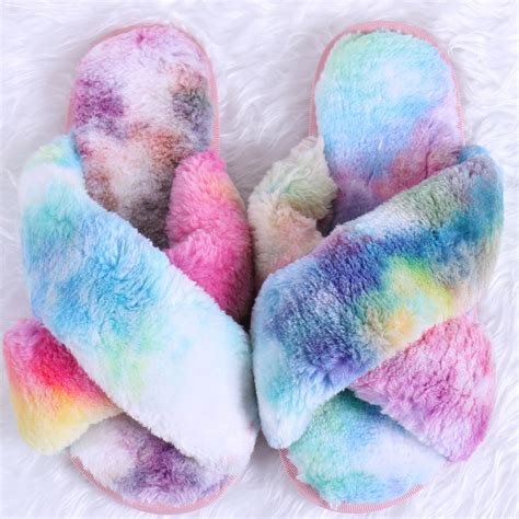 Personalized Fluffy Slipper Multiple Color Choices Your Name Etsy