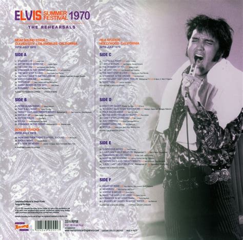 Summer Festival 1970 The Rehearsals MRS CD Elvis New DVD And CDs