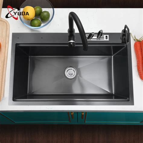 Modern Design Stainless Steel Nano Coating Black Kitchen Sink