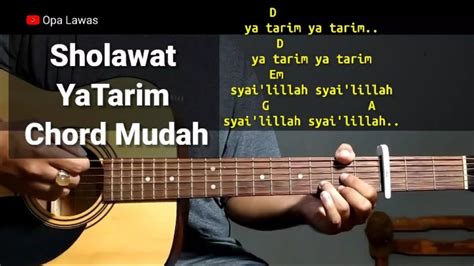 Kunci Gitar Ya Tarim Sholawat Chord Gampang Youtube