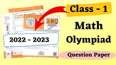 A Close Up Of A Piece Of Paper With The Words Class 1 Math Olympics On It