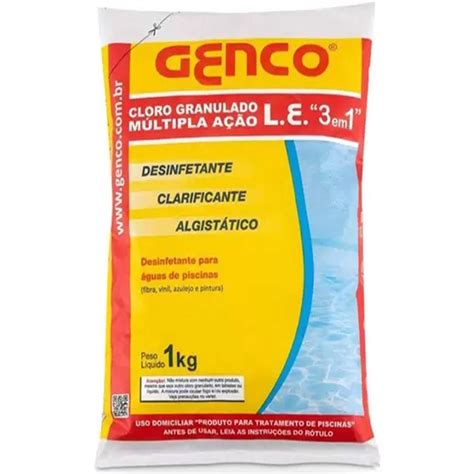 Cloro Granulado Multipla Acao 3 Em 1 1kg Genco Para Piscina Shopee Brasil