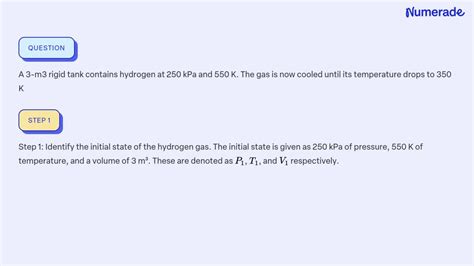 Solved A M Rigid Tank Contains Hydrogen At Kpa And K The