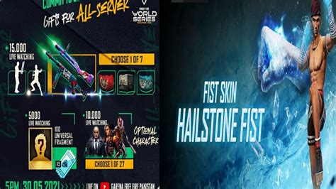 Free Fire New Update FFWS Rewards And Hailstone Fist Skin In Video