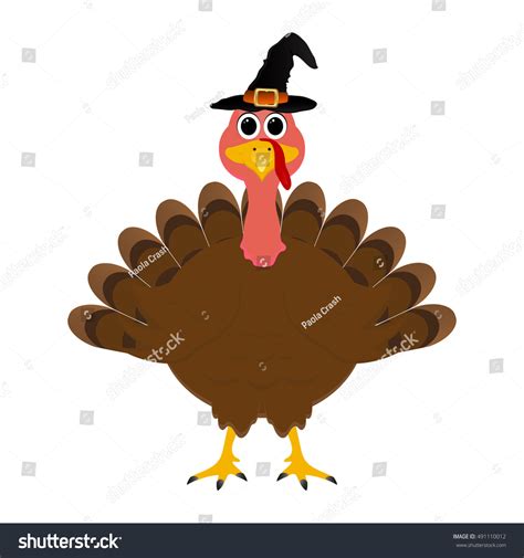 Turkey Hat On Thanksgiving Day Vector Stock Vector Royalty Free