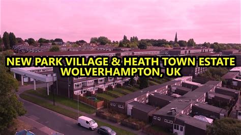 New Park Village And Heath Town Estates Wolverhampton Drone Footage 4k