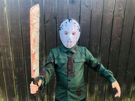 Ni Os Jason Voorhees Disfraz Halloween Viernes Hockey M Scara Camisa