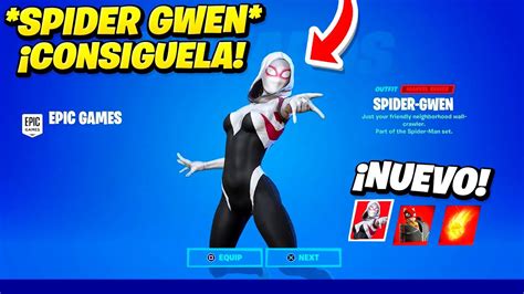 Como Conseguir La Nueva Skin De Spider Gwen En Fortnite 😱🔥 Nueva Skin