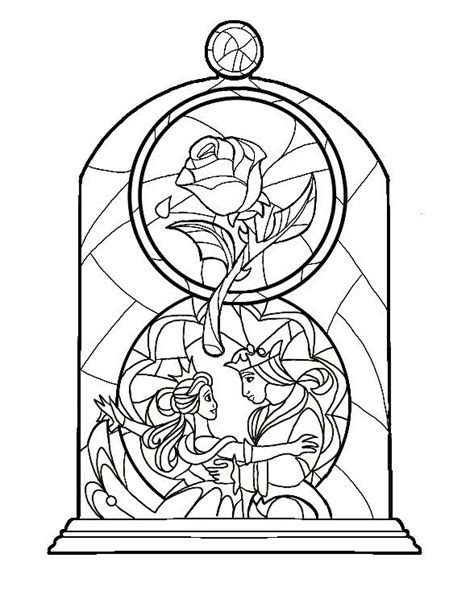 Beauty And The Beast Stained Glass Idea Colour Coming Soon Disney