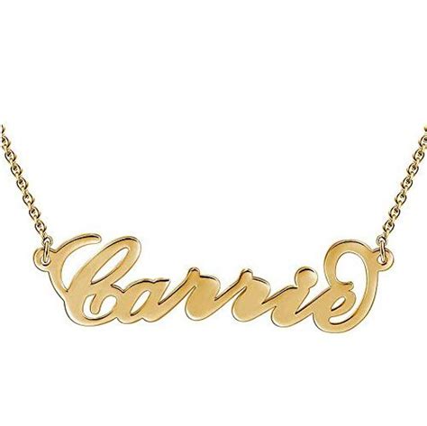 Leo Mila 14k Gold Carrie Name Necklace Extra Thick