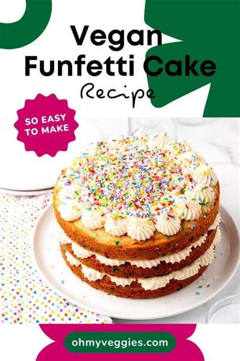 Vegan Funfetti Cake Oh My Veggies Karinokada