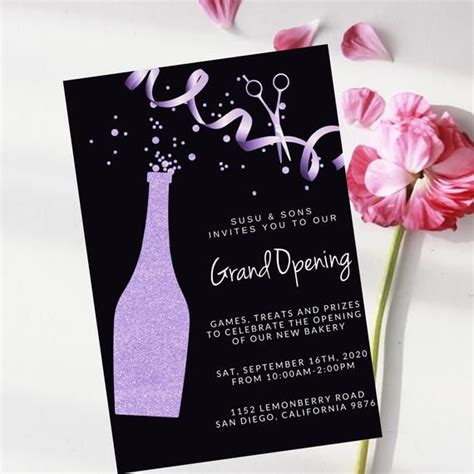 Electronic Grand Opening Launch Party Invitation Template Etsy