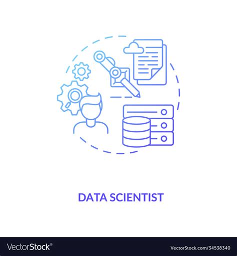 Data scientist concept icon Royalty Free Vector Image