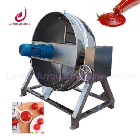 Stainless Steel 50L 100L 200L 300L 500L 800L Gas Jacketed Pot Machine