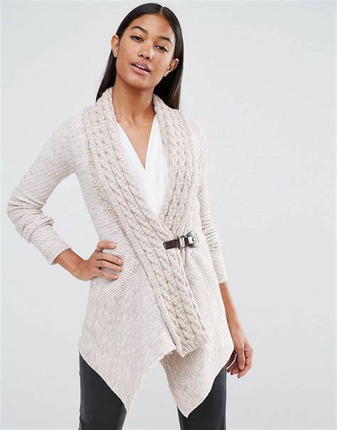 Lipsy Cable Knit Cardigan With Buckle Detail Asos Latest Fashion