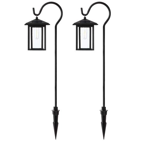 Hampton Bay Grantville Solar 15 Lumens Black Outdoor Integrated LED