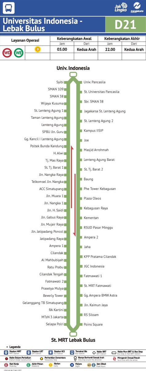 Transjakarta Rute D Universitas Indonesia Mrt Lebak Bulus