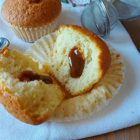 Muffin Tortina Cuore Di Caramello Dolce Soffice Cucinare Come Amare