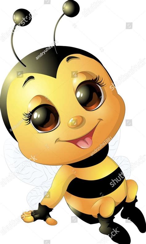 A Cute Cartoon Bee With Big Eyes