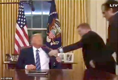 Trump Caught On Hot Mic Complaining About Ink Stain On His Shirt Before Coronavirus Address