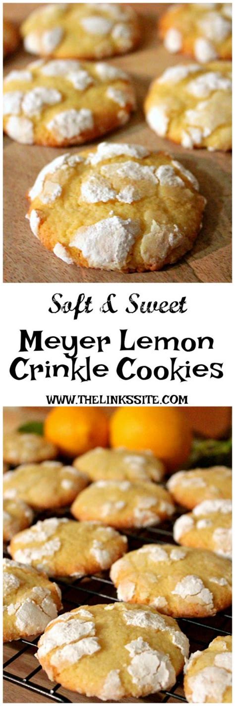 Soft And Sweet Meyer Lemon Crinkle Cookies The Links Site